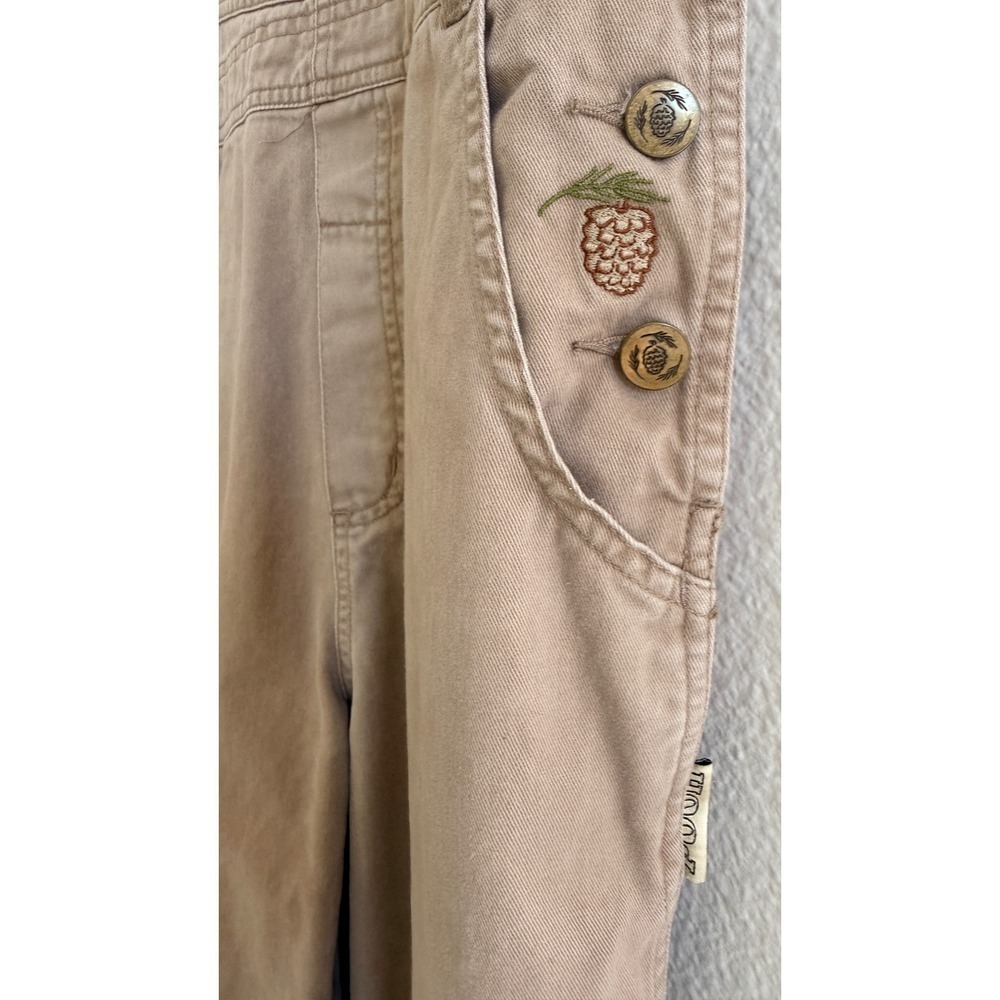 Disney Catalog Vintage Winnie the Pooh Embroidered Overalls Tan Brown Women S - Picture 16 of 16